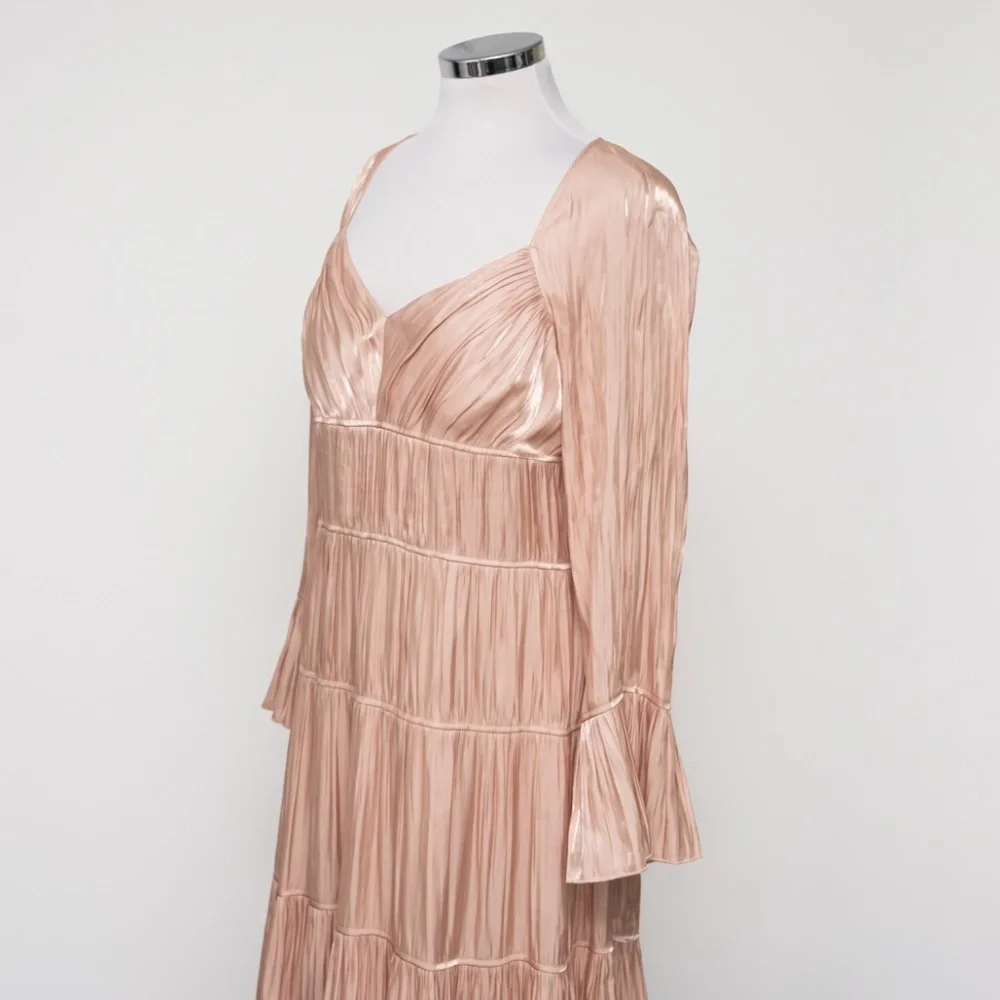 Cinq a Sept - Nina Tiered‎ Satin Midi Dress